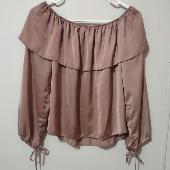 Atmosphere Mauve Off The Shoulder Blouse Size 10 - Picture 3 of 3